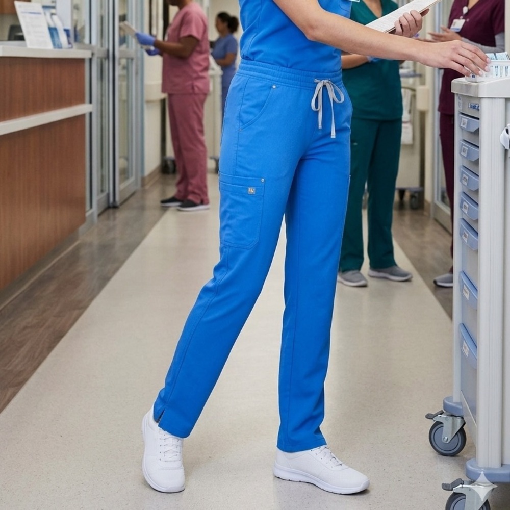 Figs Blue Scrub Pants Sz M/T